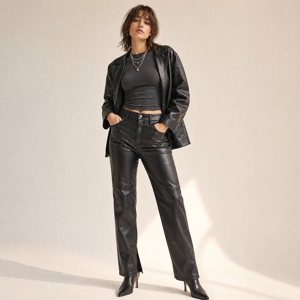 Good American‎ Better Than Leather Good Boy Pants Black 10/30 GB515